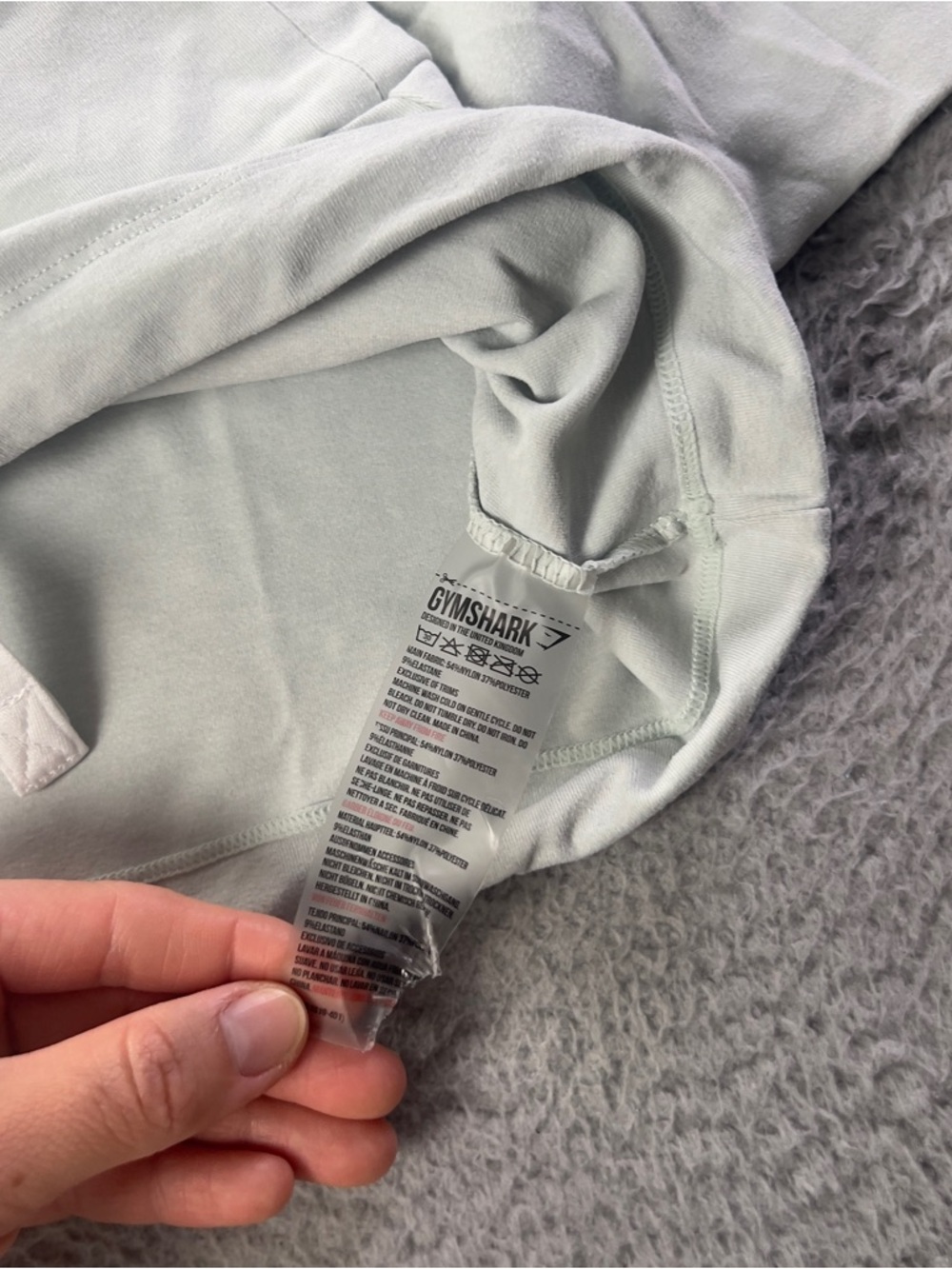 Gymshark Hoodie Womens Medium Light Green Cropped Long Sleeve Athletic Preppy - Picture 6 of 7
